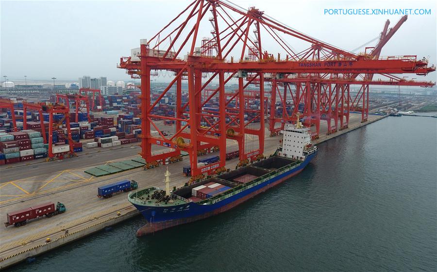 Movimenta??o do porto de Tangshan atinge 303 milh?es de toneladas na primeira metade de 2018