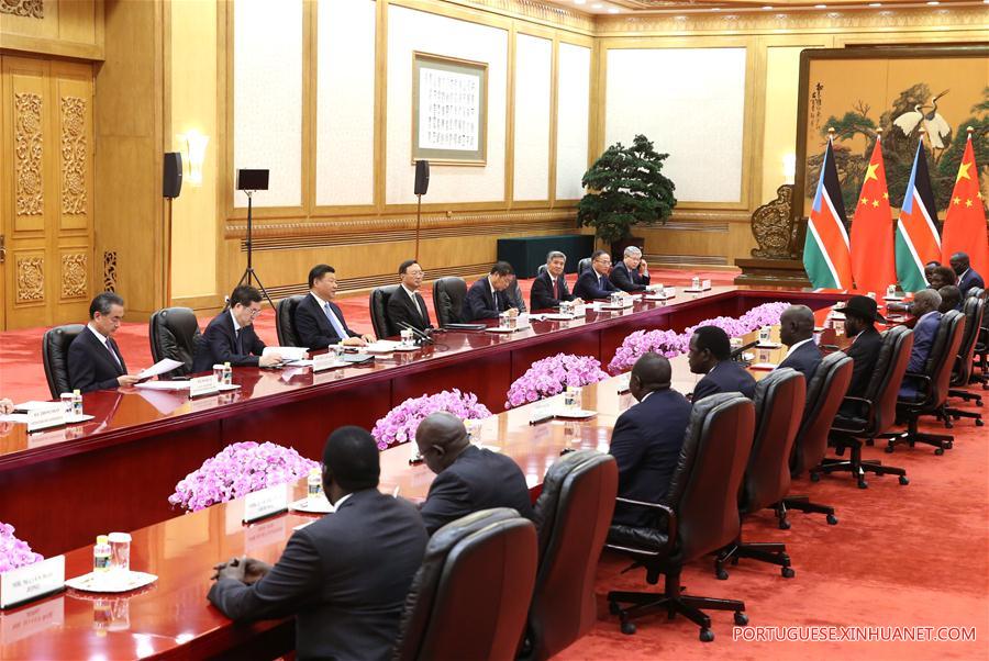 Xi reúne-se com presidente do Sud?o do Sul