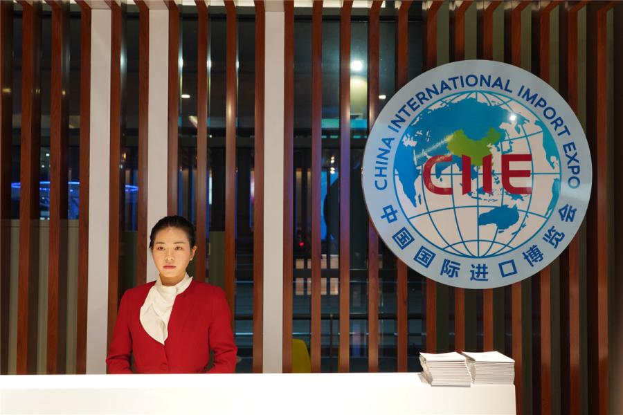 Centro de rece??o e servi?os da CIIE revelado em aeroporto de Shanghai