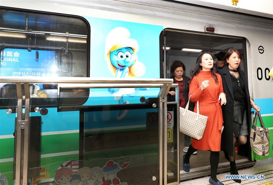 Shanghai lan?a metr? temático para a primeira CIIE