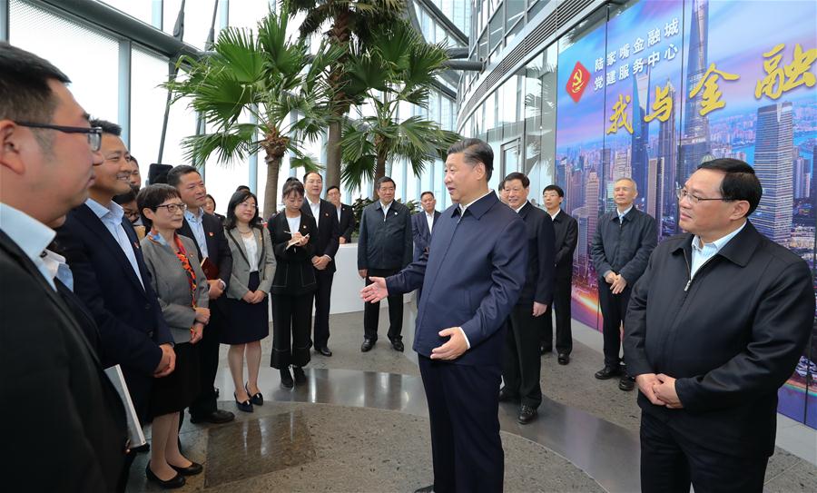 Xi faz visita de inspe??o em Shanghai