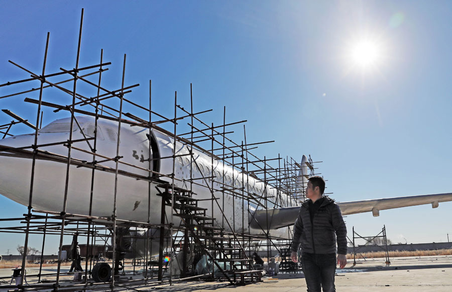 Galeria: Agricultor chinês realiza sonho e constrói modelo de avi?o