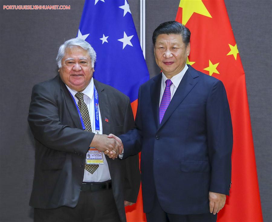 Xi reúne-se com líderes das na??es insulares do Pacífico para maior coopera??o na Iniciativa do Cintur?o e Rota