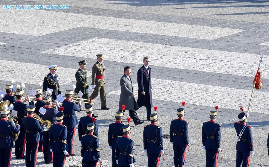 China e Espanha concordam em promover rela??es durante visita de Xi