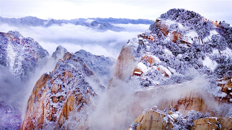 Paisagem de neve em toda a China