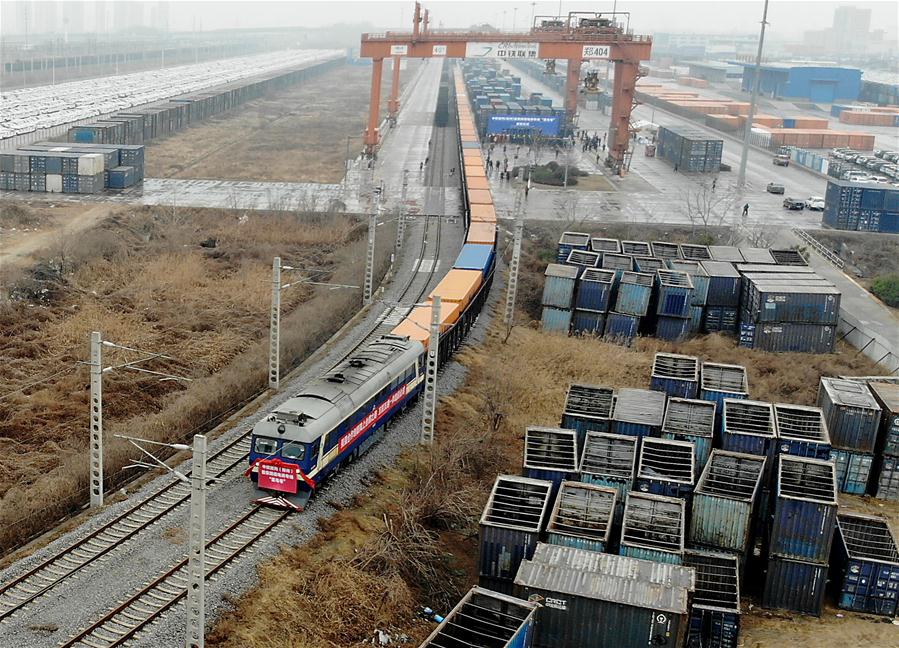 Trem de carga China-Europa para comércio eletr?nico transfronteiri?o parte para Lieja, Bélgica