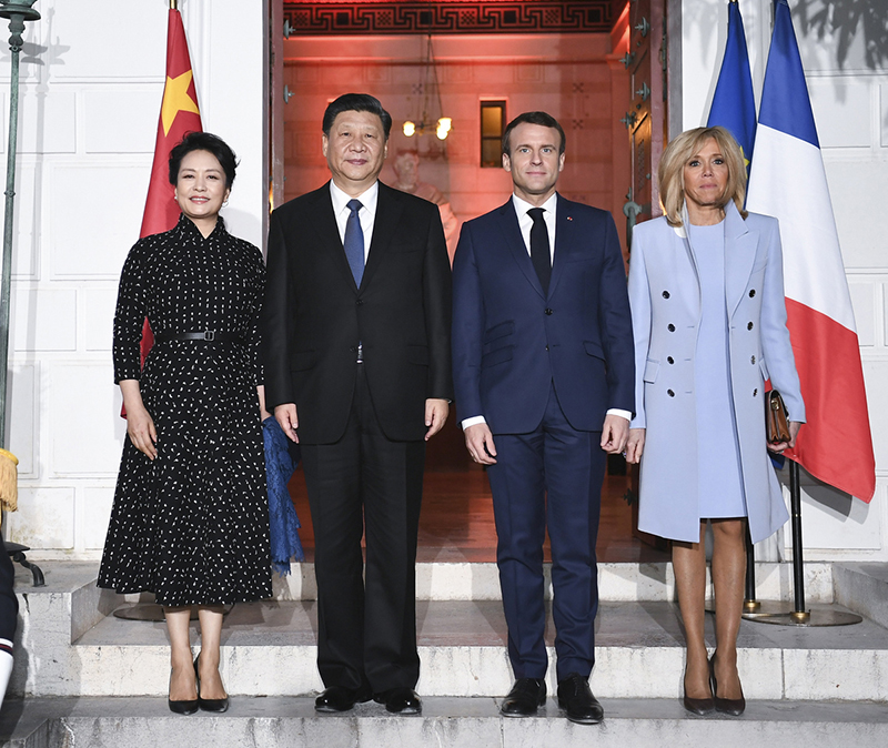 Xi reúne-se com Macron sobre manuten??o de rela??es saudáveis China-Fran?a