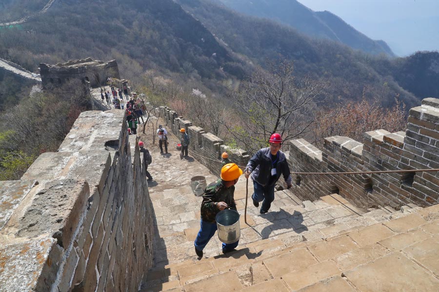 China refor?a prote??o da Grande Muralha