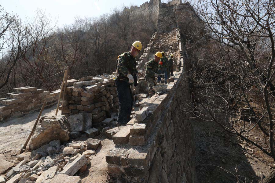 China refor?a prote??o da Grande Muralha