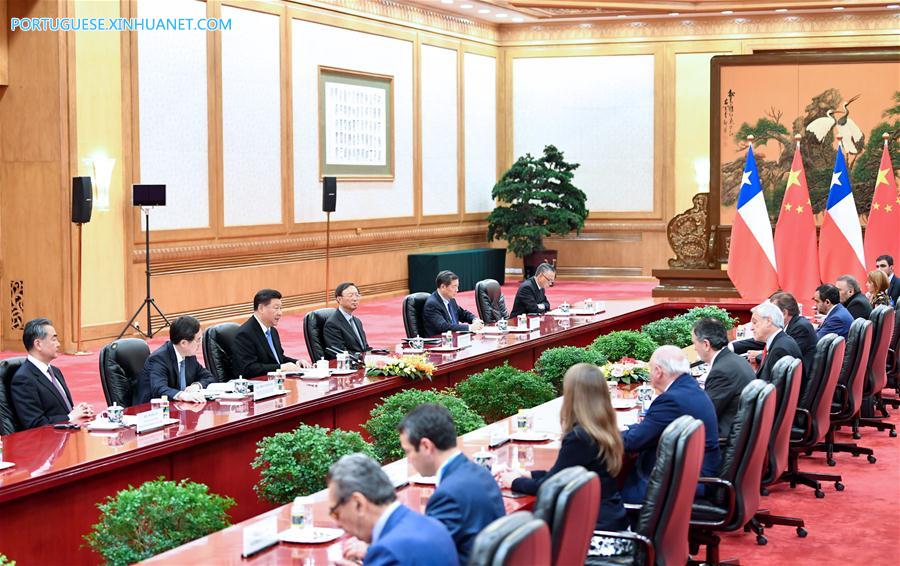 Presidentes da China e do Chile realizam conversa??es