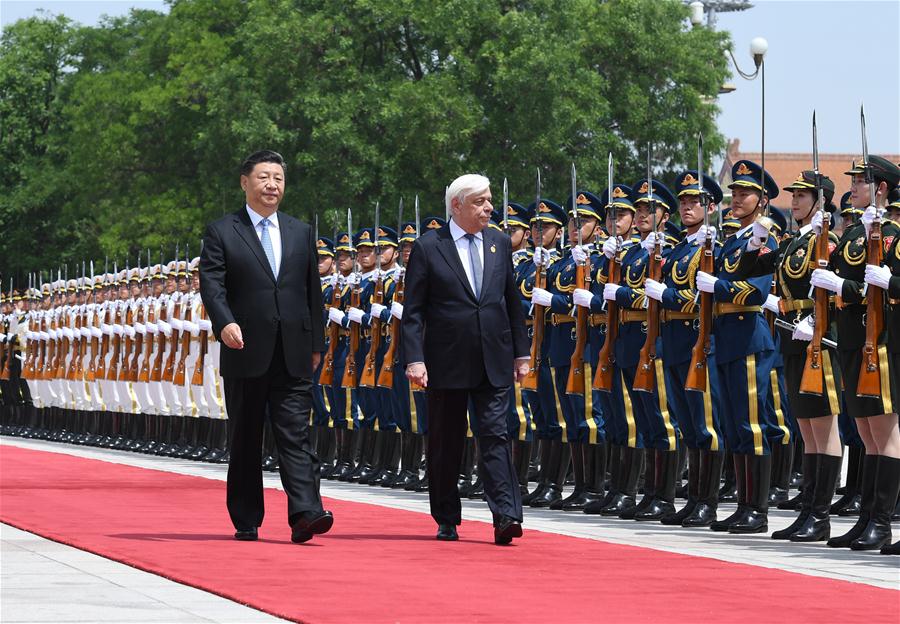 Xi realiza conversa??es com presidente da Grécia