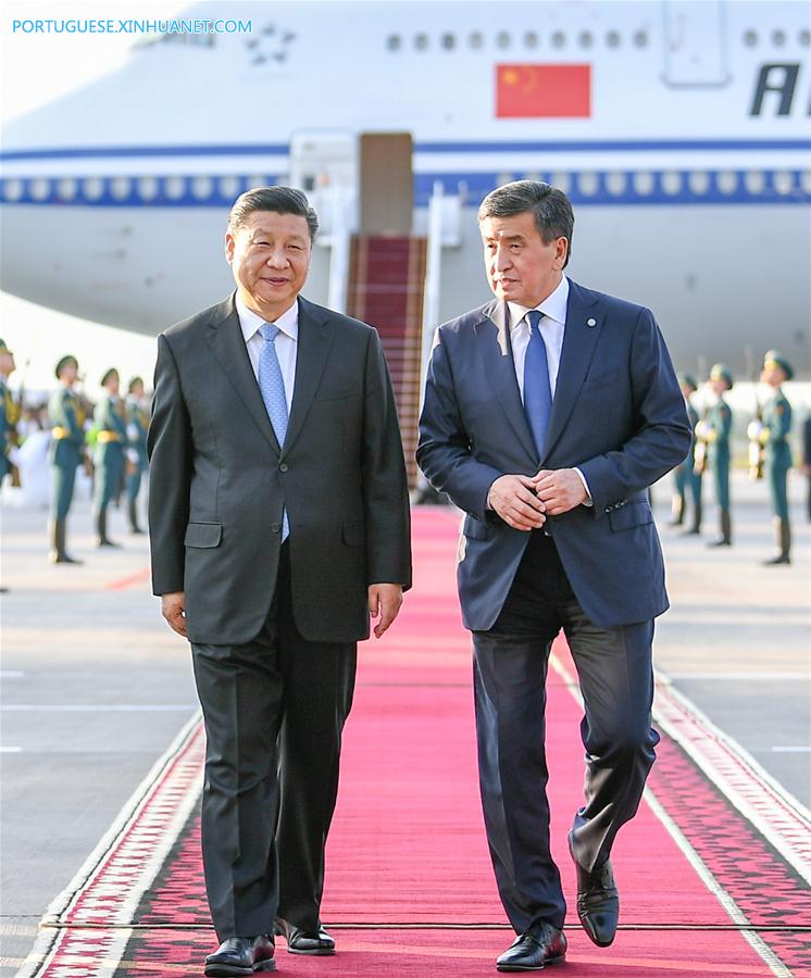 Presidente chinês chega ao Quirguist?o para visita de Estado e cúpula da OCS