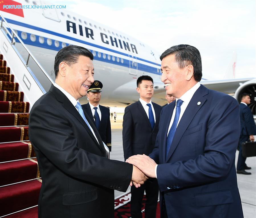 Presidente chinês chega ao Quirguist?o para visita de Estado e cúpula da OCS