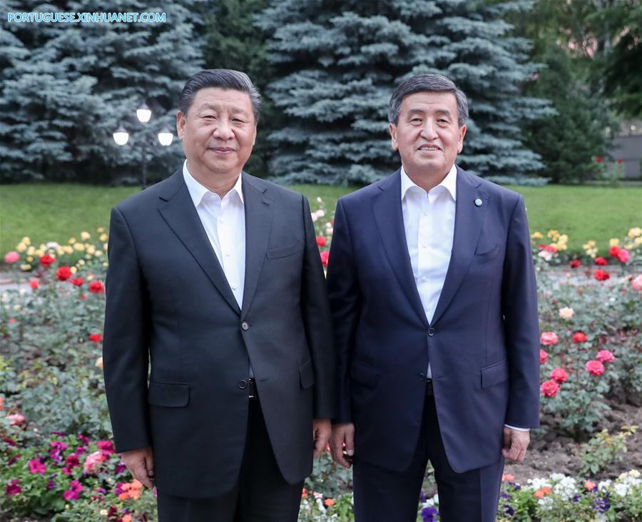 Presidentes chinês e quirguiz prometem promover os la?os bilaterais