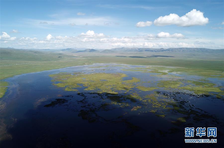 Gansu: dimens?o do Lago Gahai continua em expans?o