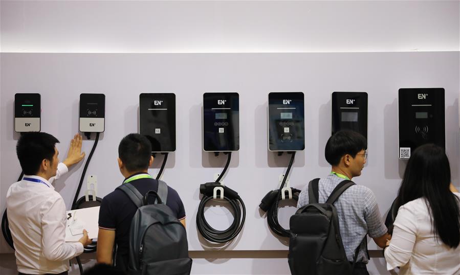Exposi??o International da Indústria de Veículos de Nova Energia abre em Shanghai