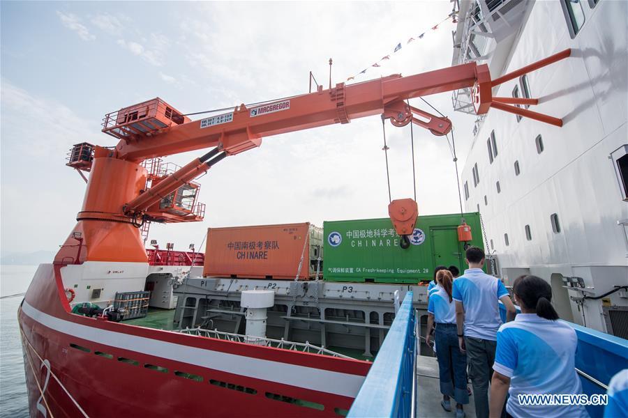 Primeiro navio quebra-gelo de fábrico chinês irá realizar a miss?o à Antártica