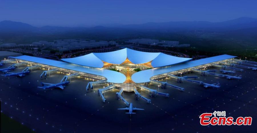 Marco estabelecido na renova??o do Aeroporto de Lhasa Gonggar 