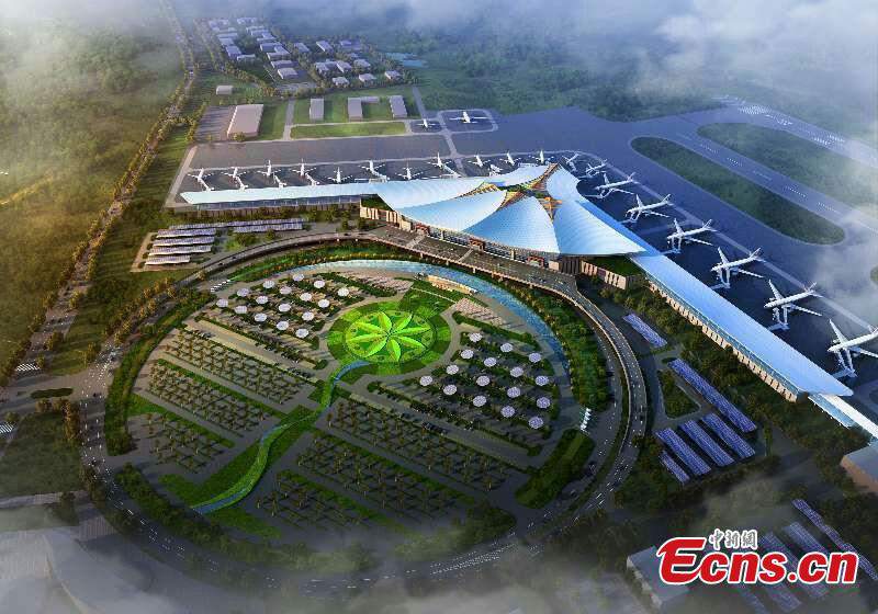 Marco estabelecido na renova??o do Aeroporto de Lhasa Gonggar 