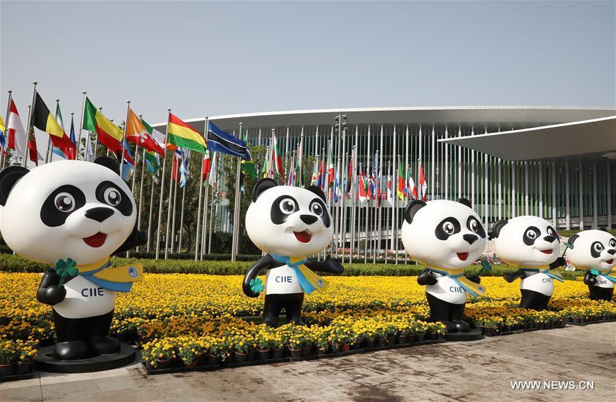 Trabalhadores preparam 2a CIIE em Shanghai