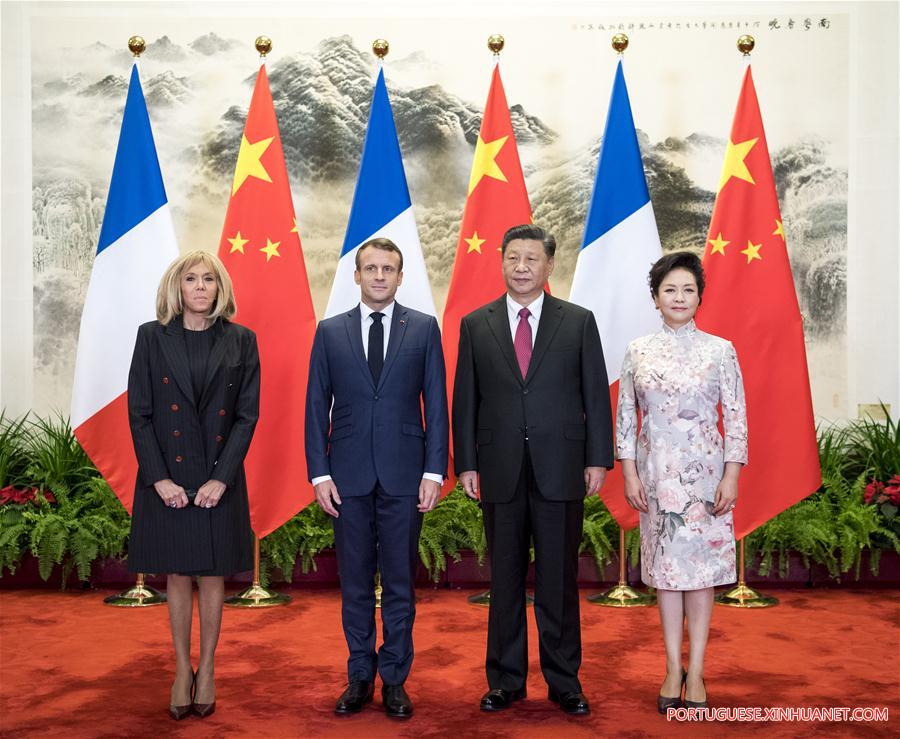 Xi realiza conversa??es com Macron em Beijing