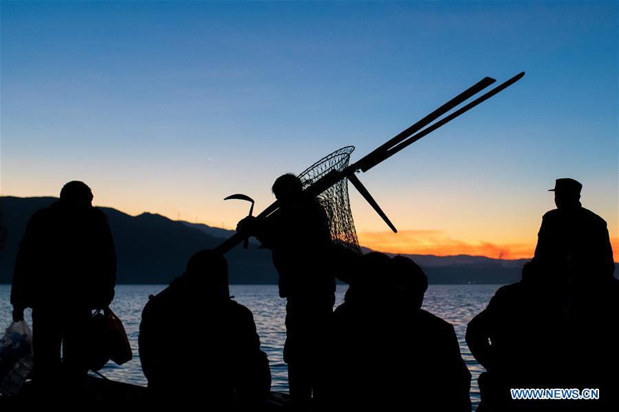 Yunnan: proibi??o de pesca suspensa temporariamente no lago Xingyun