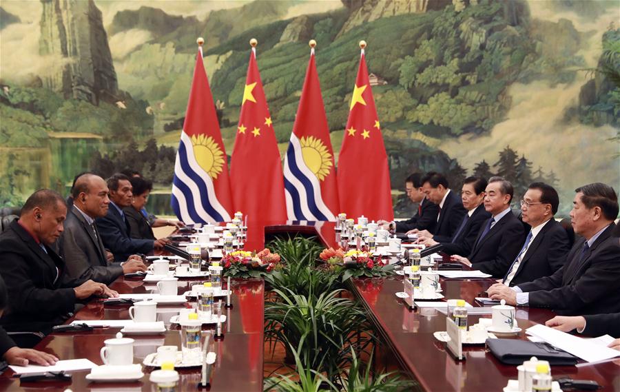 Premiê chinês se reúne com presidente de Kiribati para discutir coopera??o