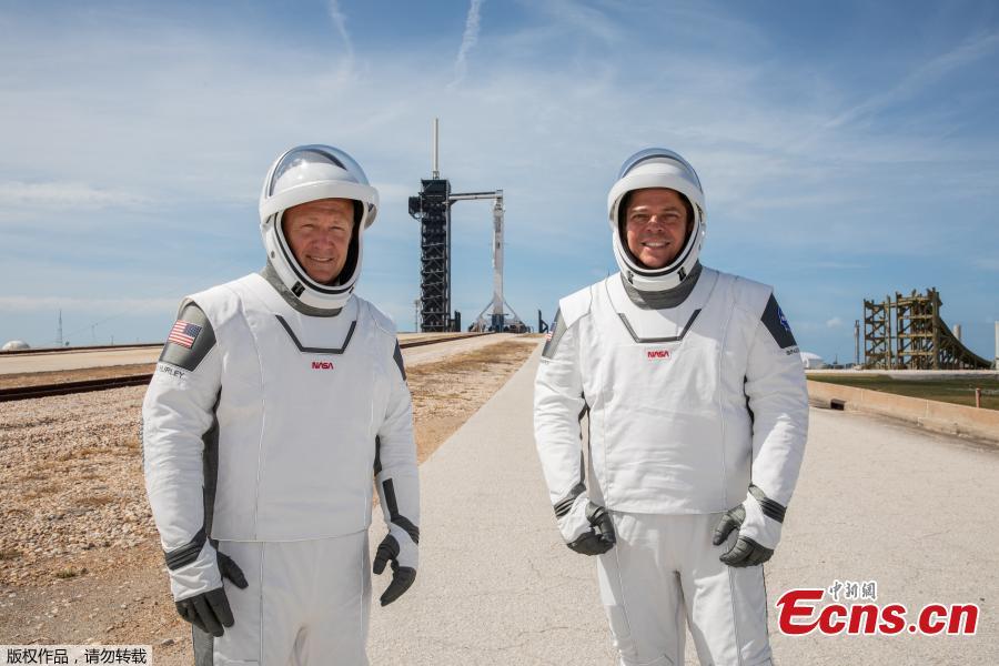 Astronautas da NASA ensaiam para lan?amento do SpaceX Demo-2