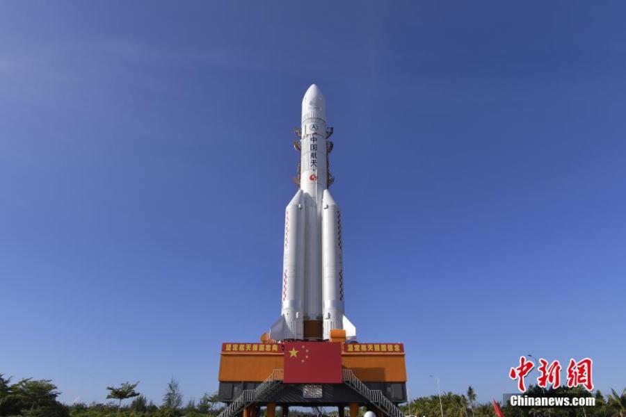Foguete chega à plataforma de lan?amento para transportar sonda chinesa de Marte Tianwen-1 
