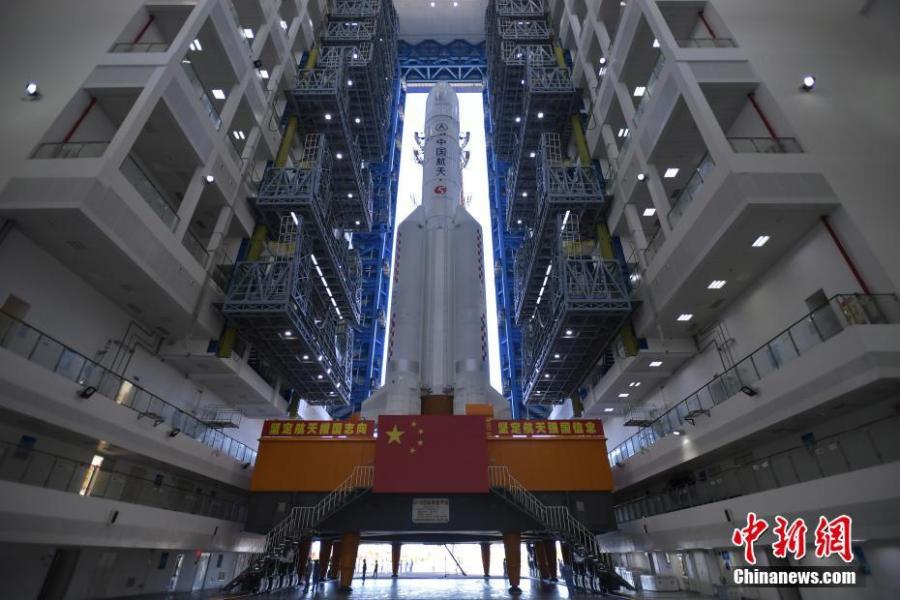 Foguete chega à plataforma de lan?amento para transportar sonda chinesa de Marte Tianwen-1 