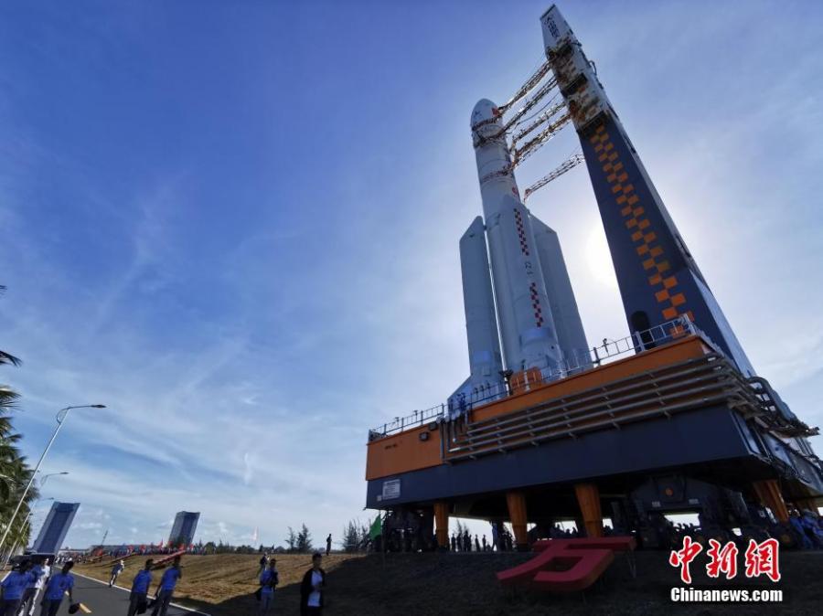 Foguete chega à plataforma de lan?amento para transportar sonda chinesa de Marte Tianwen-1 