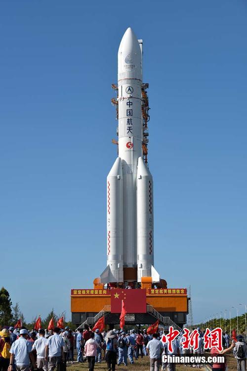Foguete chega à plataforma de lan?amento para transportar sonda chinesa de Marte Tianwen-1 