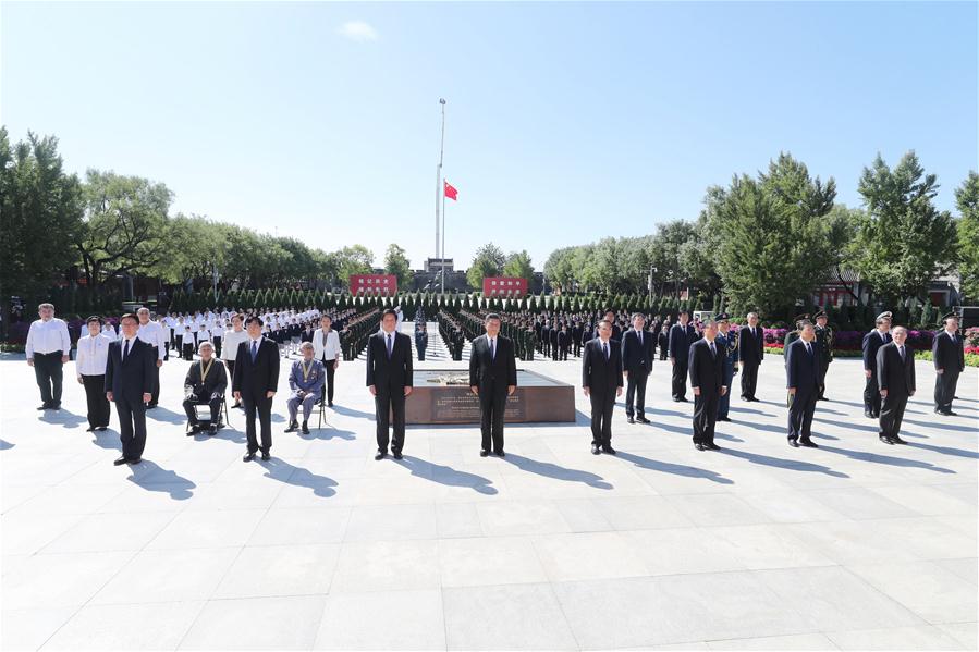 Xi participa da comemora??o do 75o aniversário da vitória na Guerra contra a Agress?o Japonesa e Segunda Guerra Mundial