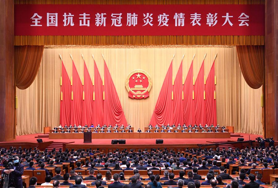 China realiza reuni?o para homenagear exemplos na luta contra COVID-19