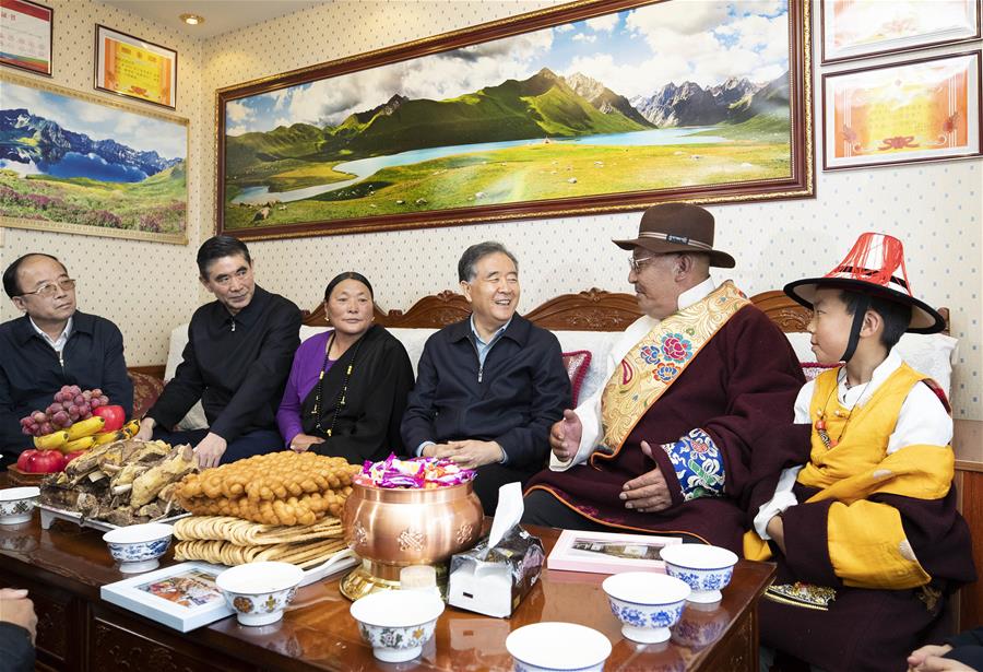 Mais alto conselheiro político enfatiza importancia da implementa??o de princípios orientadores da reuni?o de trabalho do Tibet