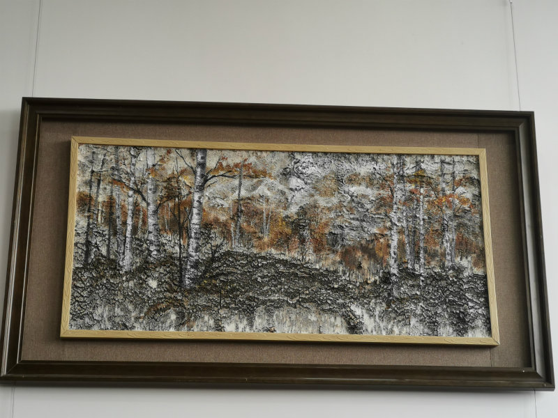Cultura tradicional no norte da China - pintura de casca de bétula
