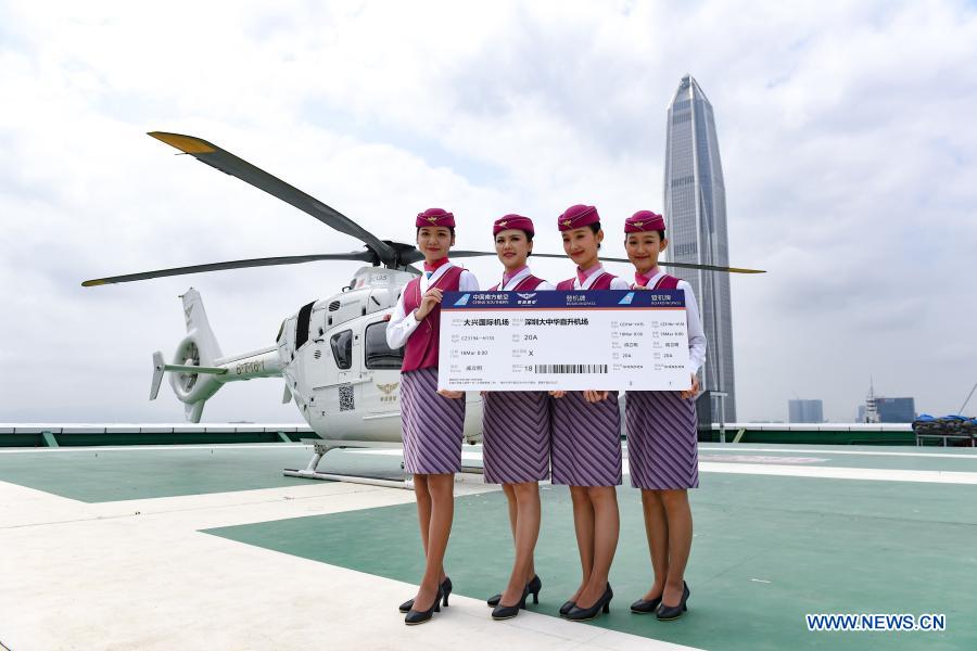 Shenzhen lan?a servi?o de transporte de helicóptero para aeroporto
