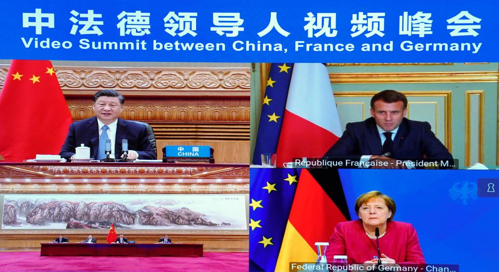 Xi participa de videoconferência com líderes de Fran?a e Alemanha