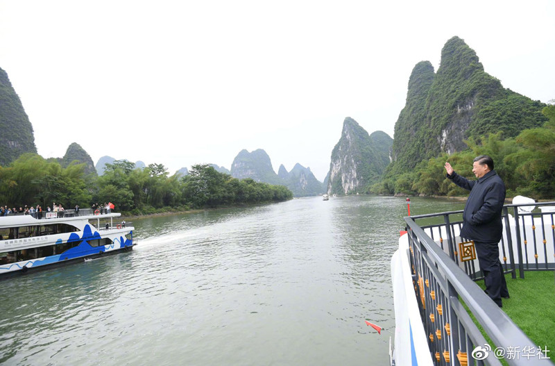 Xi Jinping faz visita de inspe??o em Guangxi