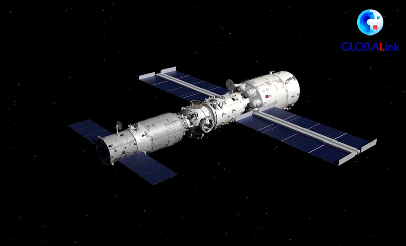 Cargueiro espacial Tianzhou-2 atraca no módulo da esta??o espacial chinesa