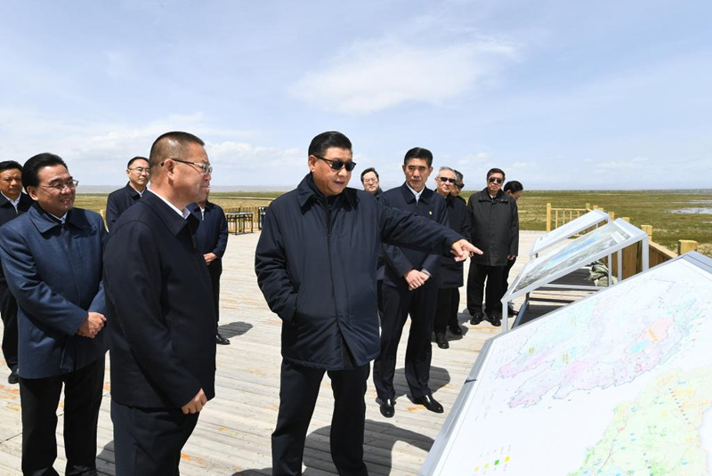 Xi inspeciona distrito de Gangcha em Qinghai