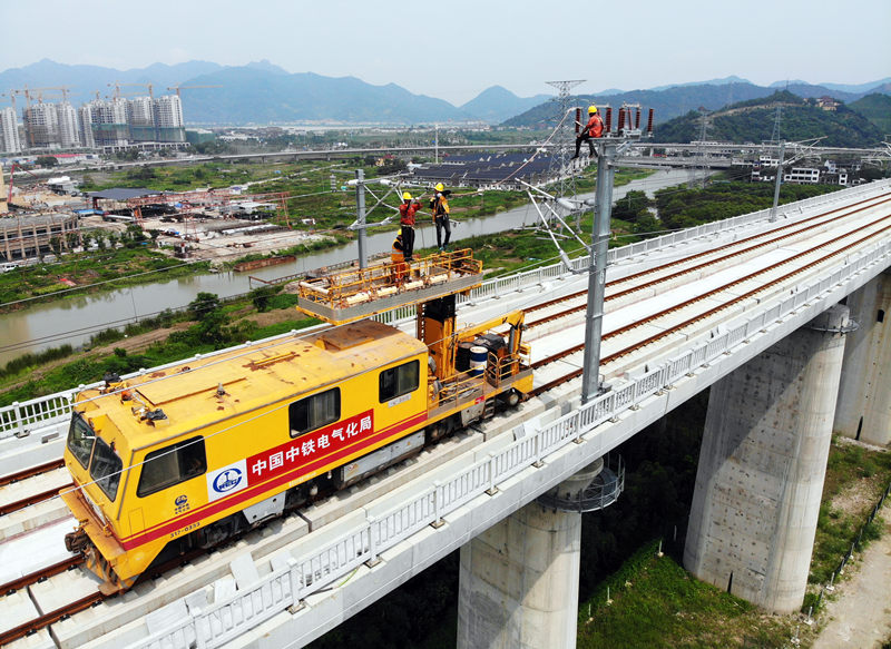 China: constru??o da primeira ferrovia de alta velocidade com investimento de capital privado em curso