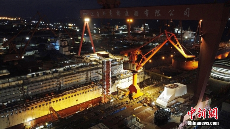 Primeiro grande navio de cruzeiro doméstico da China está em constru??o 