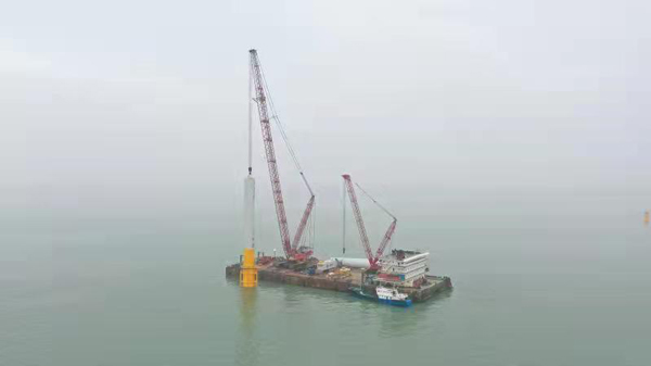 Iniciativa Cintur?o e Rota: concluído primeiro projeto de energia eólica offshore de joint venture sino-estrangeira