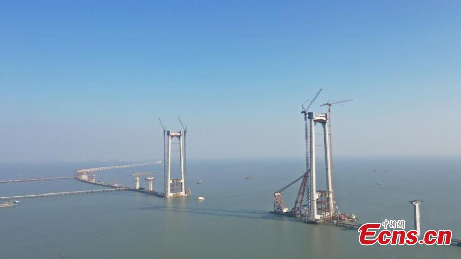Constru??o da ponte Shenzhen-Zhongshan decorrendo sem incidentes