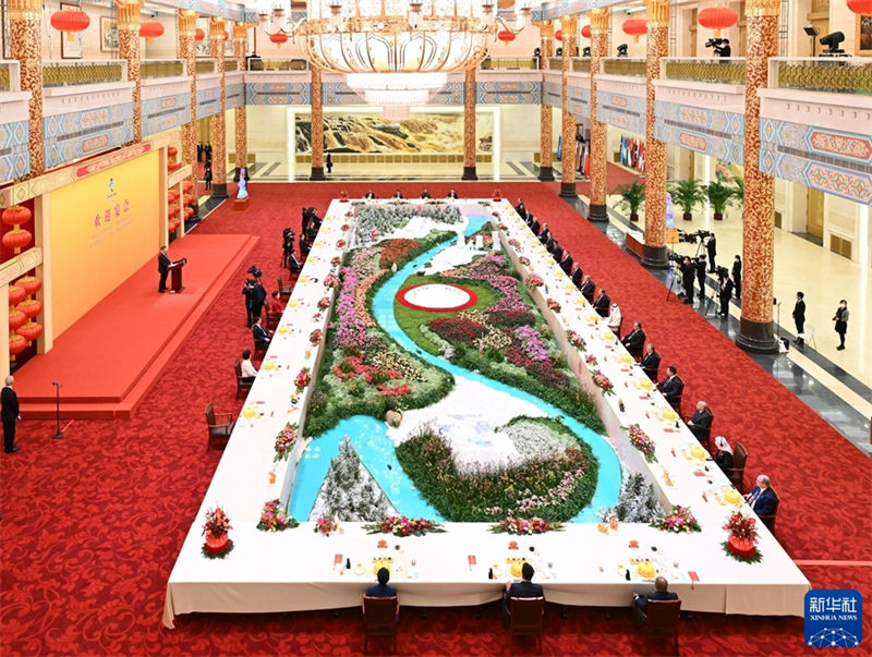 Xi Jinping e sua esposa oferecem banquete para convidados presentes na cerim?nia de abertura das Olimpíadas de Inverno