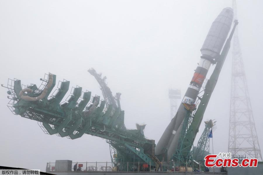 Foguete com satélites da empresa britanica OneWeb transportados para a plataforma de lan?amento em Baikonur