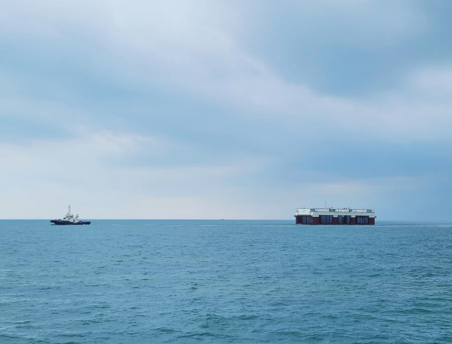 Primeira instala??o de piscicultura semi-submersível em mar é instalada em Hainan