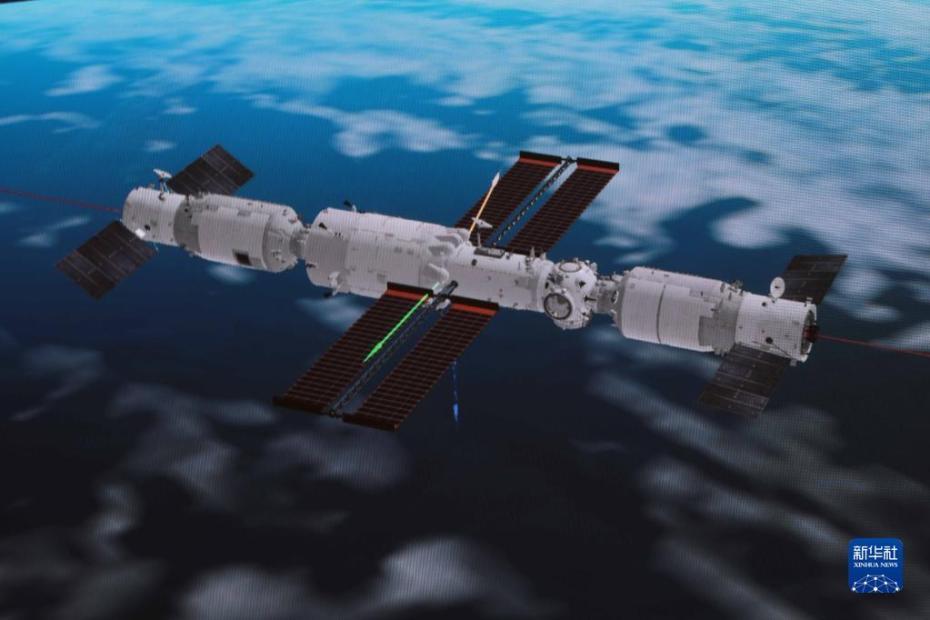 Nave de carga de Tianzhou-4 acopla à combina??o de esta??o espacial
