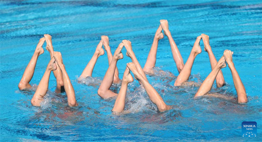 China vence rotina técnica de nata??o artística no Campeonato Mundial da FINA